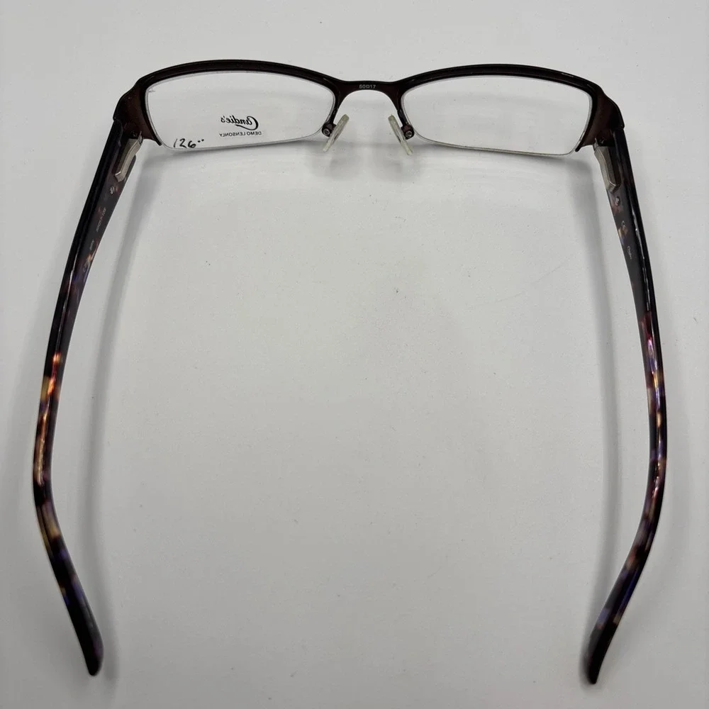 New Candie's C Zola Eyeglasses Frame Women's Brown Half Rim 50-17-135mm w/case